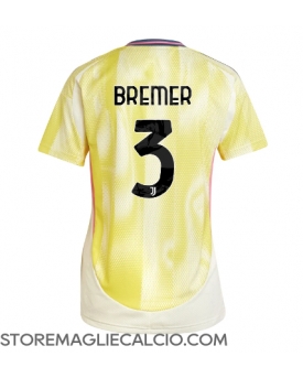 Juventus Gleison Bremer #3 Maglia Gara Trasferta Repliche 2024-25 Donna